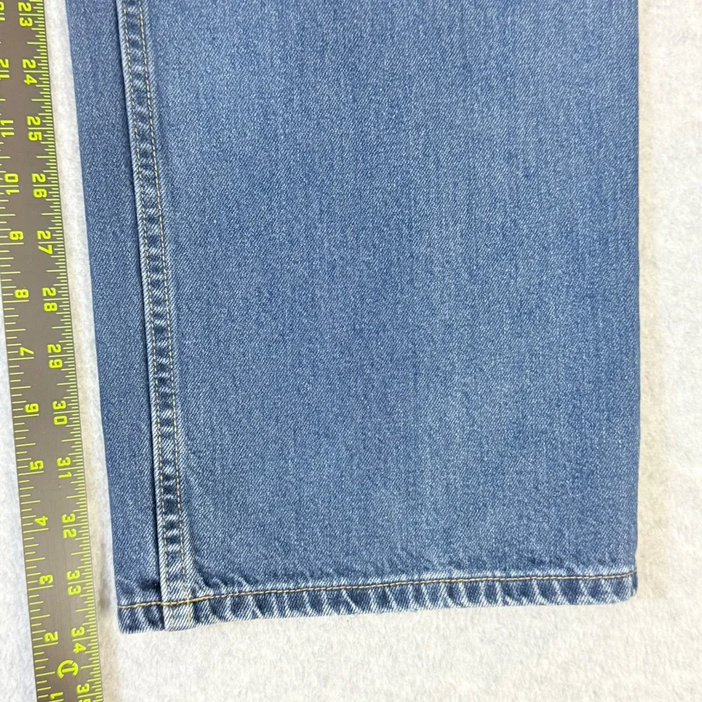 LL Bean Mens 42x34 Straight Leg Jeans Medium Wash Denim 100% Cotton OAAJ4